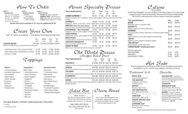 Flying Pie Pizzeria - Lake Oswego, OR menu_pic