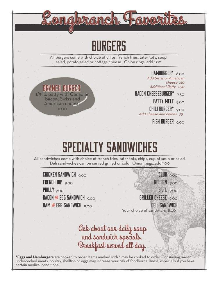 Long Branch - La Grande, OR menu_pic