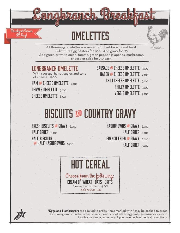 Long Branch - La Grande, OR menu_pic