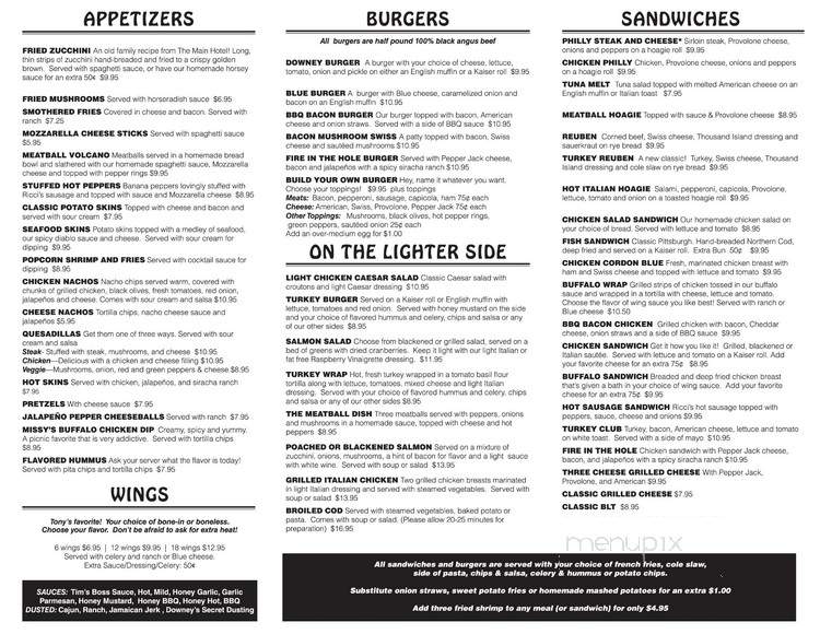 Downey's House - McKees Rocks, PA menu_pic