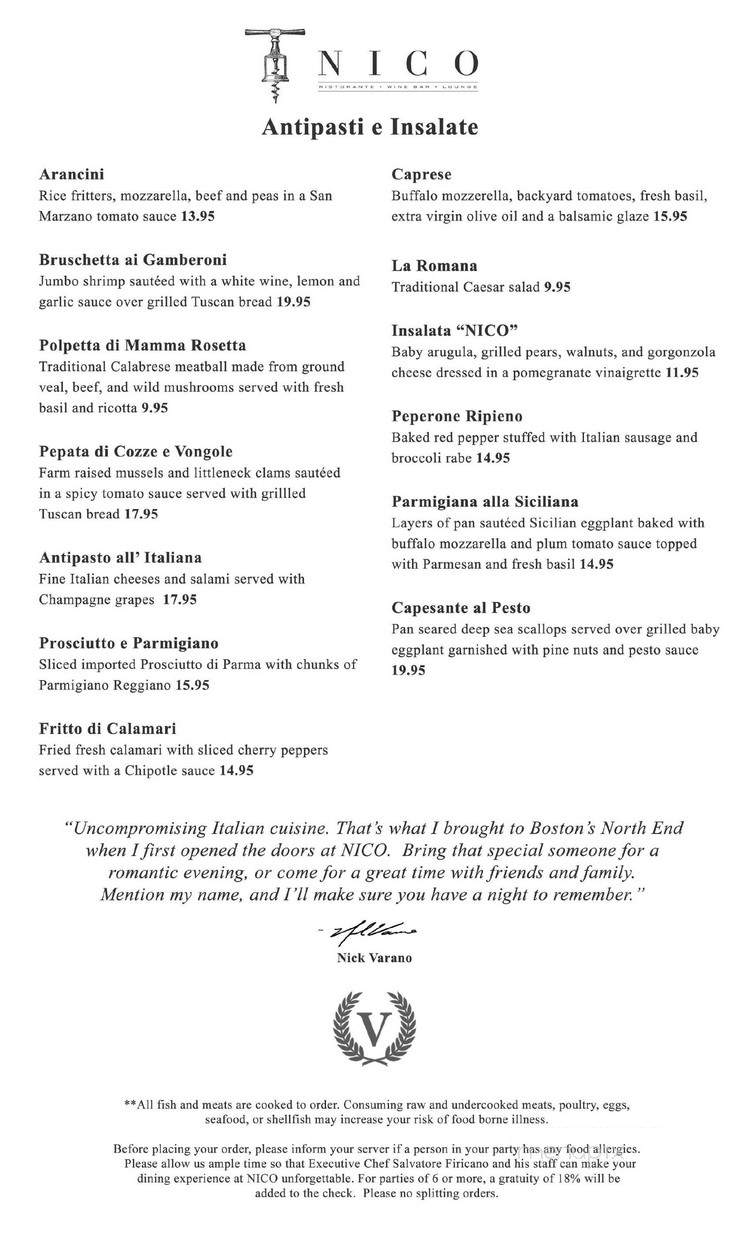 Nico - Boston, MA menu_pic