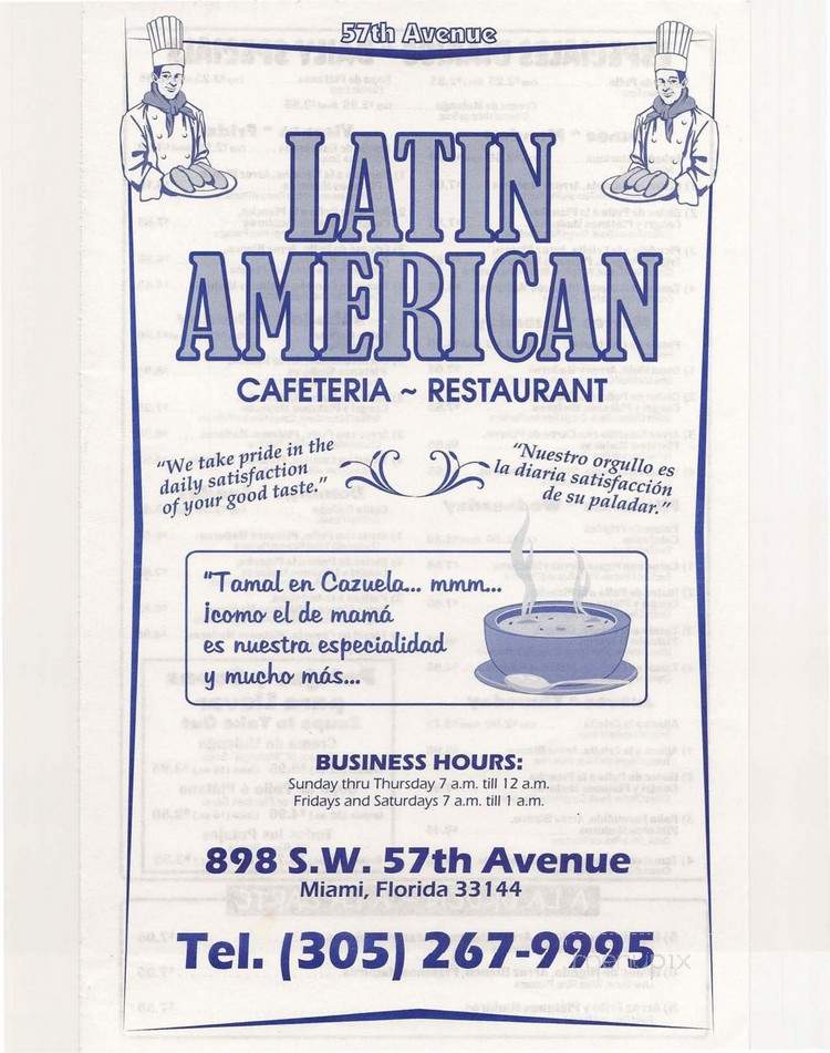 Luis Galindo Latin American Cafeteria - West Miami, Fl menu_pic