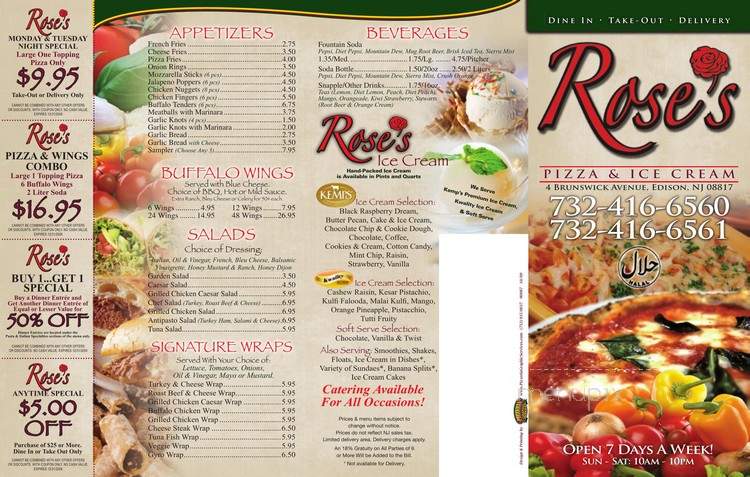 Rose's Pizza and Icecream - Edison, NJ