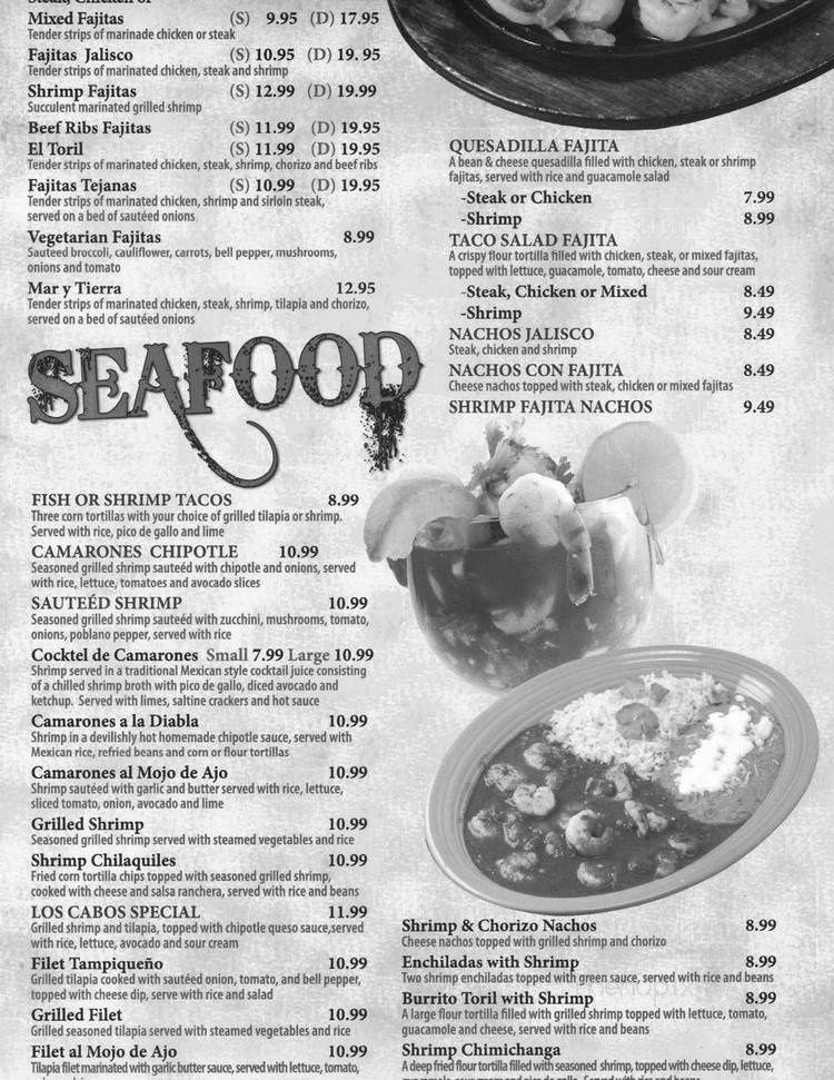 El Toril Mexican Restaurant - Kimball, TN menu_pic