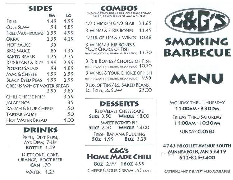C & G's Smoking Barbecue - Minneapolis, MN