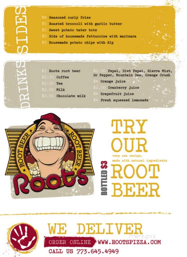 Roots Handmade Pizza - Chicago, IL menu_pic