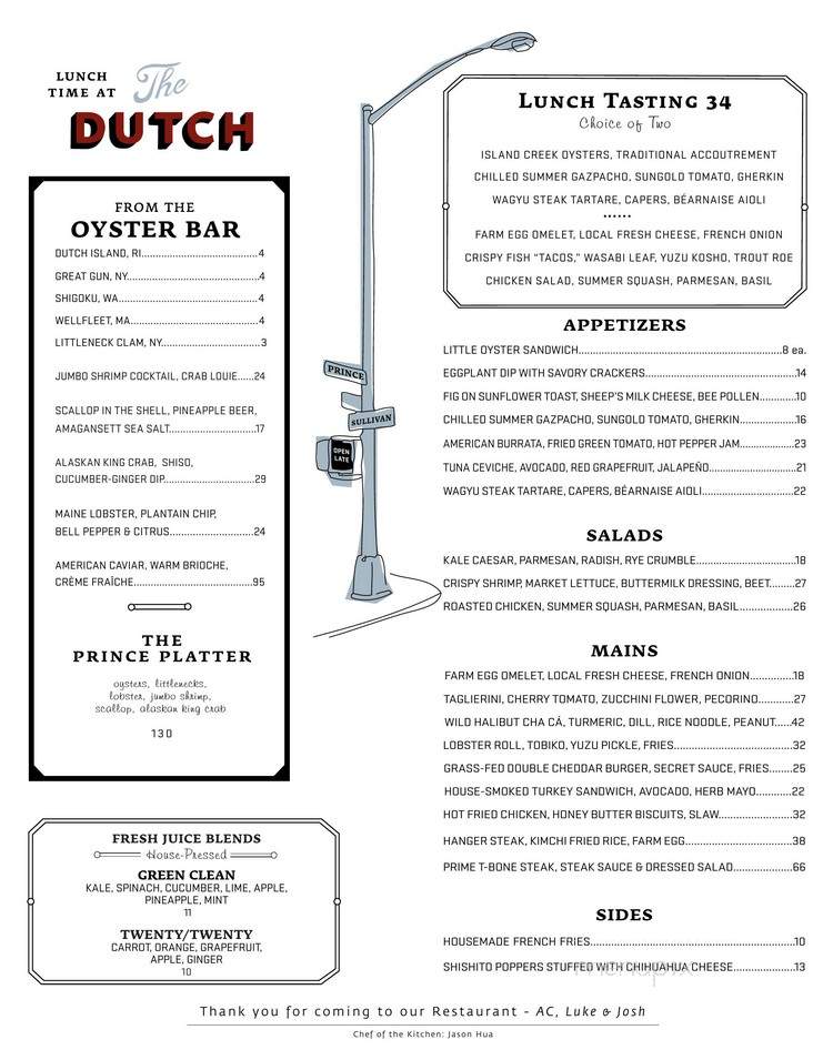 Dutch - New York, NY menu_pic