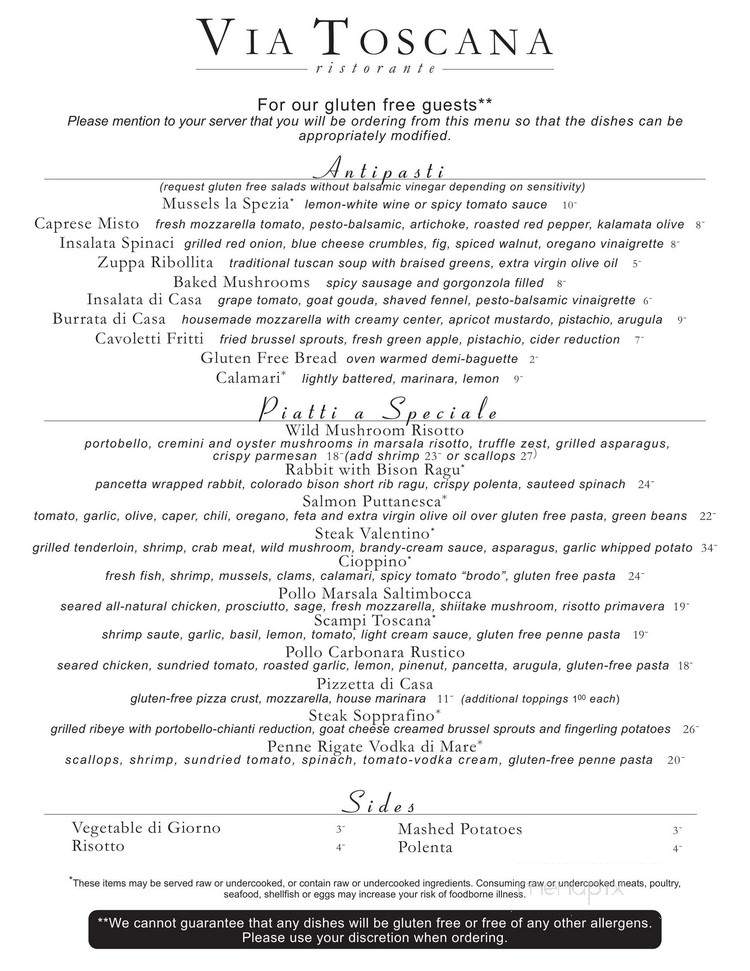 Via Toscana - Louisville, CO menu_pic