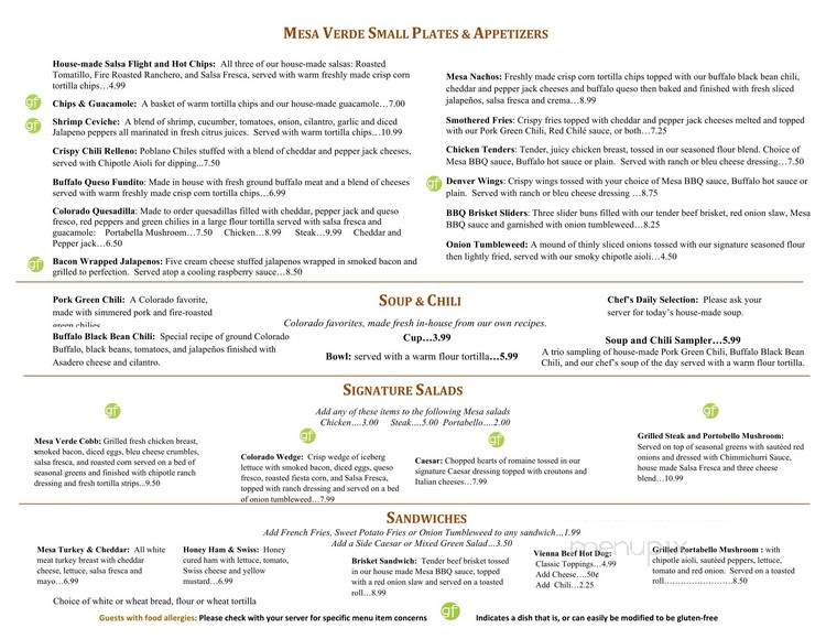 Meso Verde - Denver, CO menu_pic