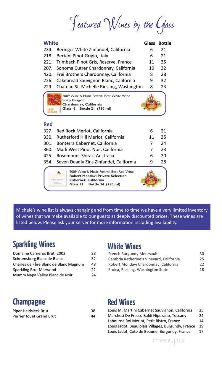 Michele's - Dover, DE menu_pic