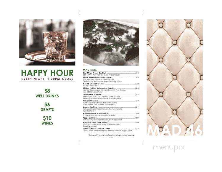 Mad46 - New York, NY menu_pic