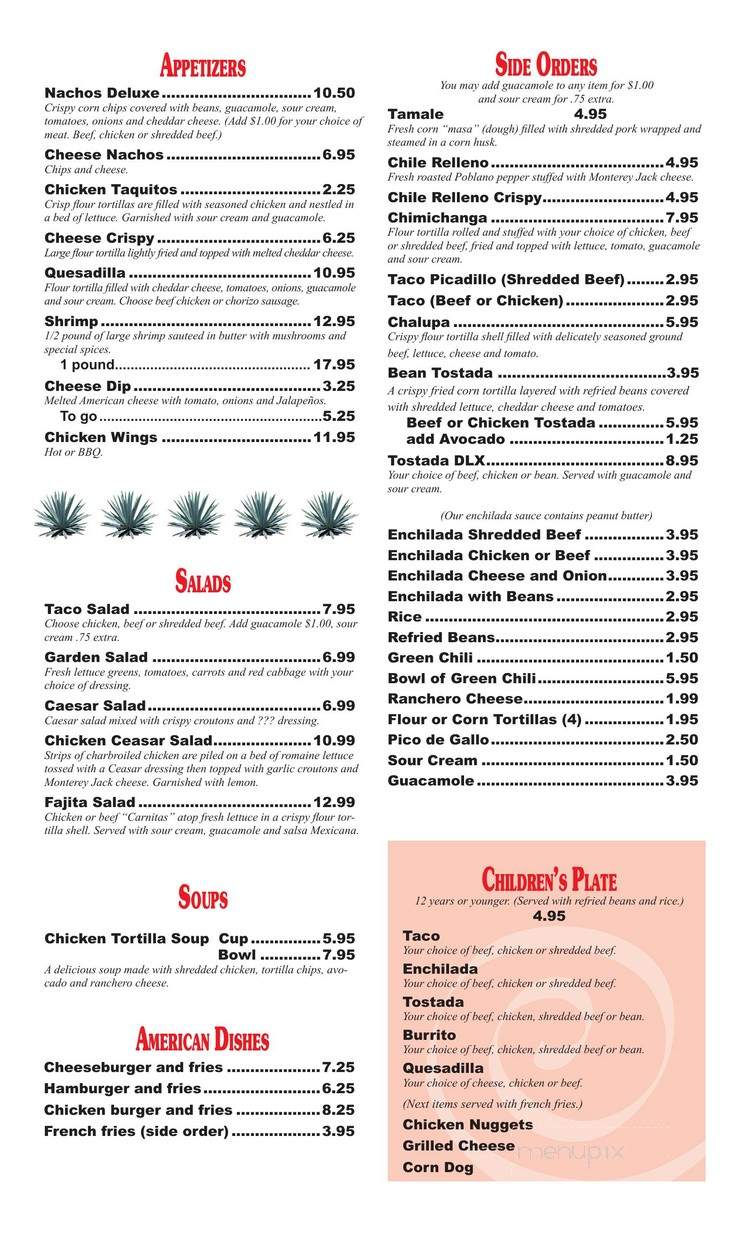 El Mex-Kal Family Mexican Restaurant - Estes Park, CO menu_pic