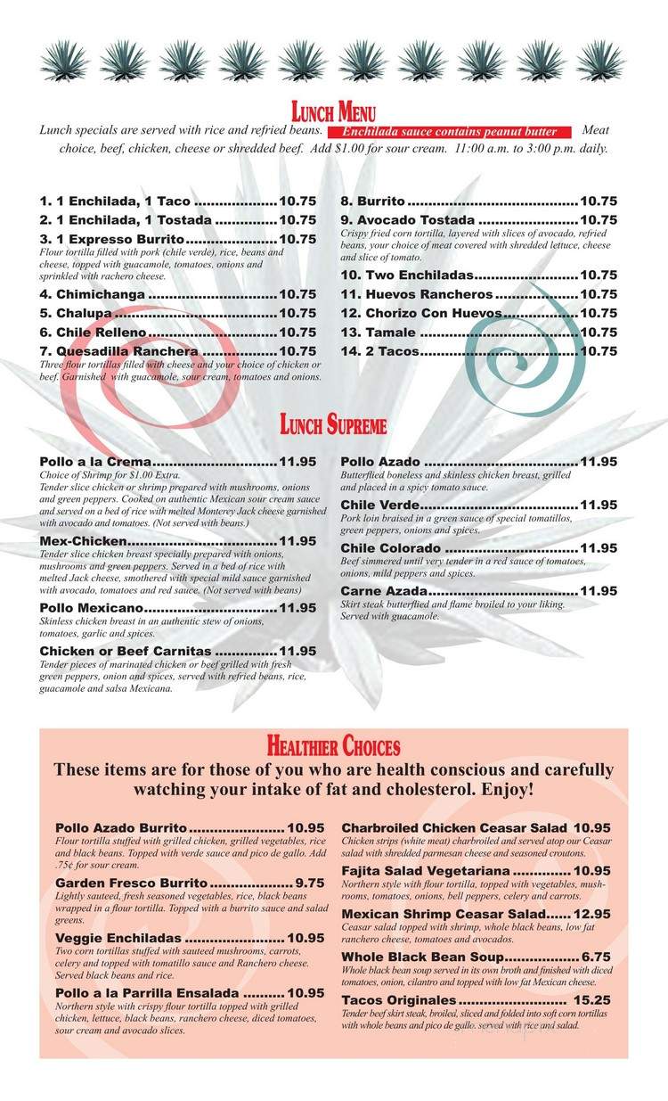 El Mex-Kal Family Mexican Restaurant - Estes Park, CO menu_pic