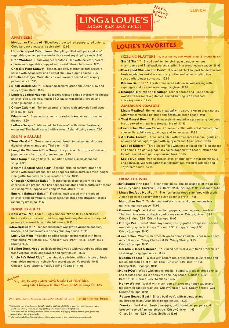 Ling Louies Asain Bar and Grill - Meridian, ID menu_pic