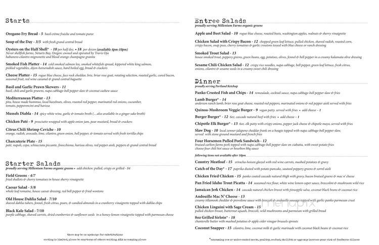 Over And Out - Portland, OR menu_pic