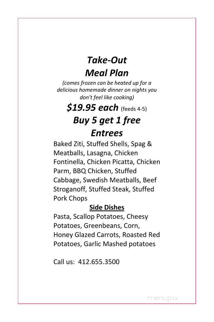 Our Little Secret Cafe and Catering - Pittsburgh, PA menu_pic