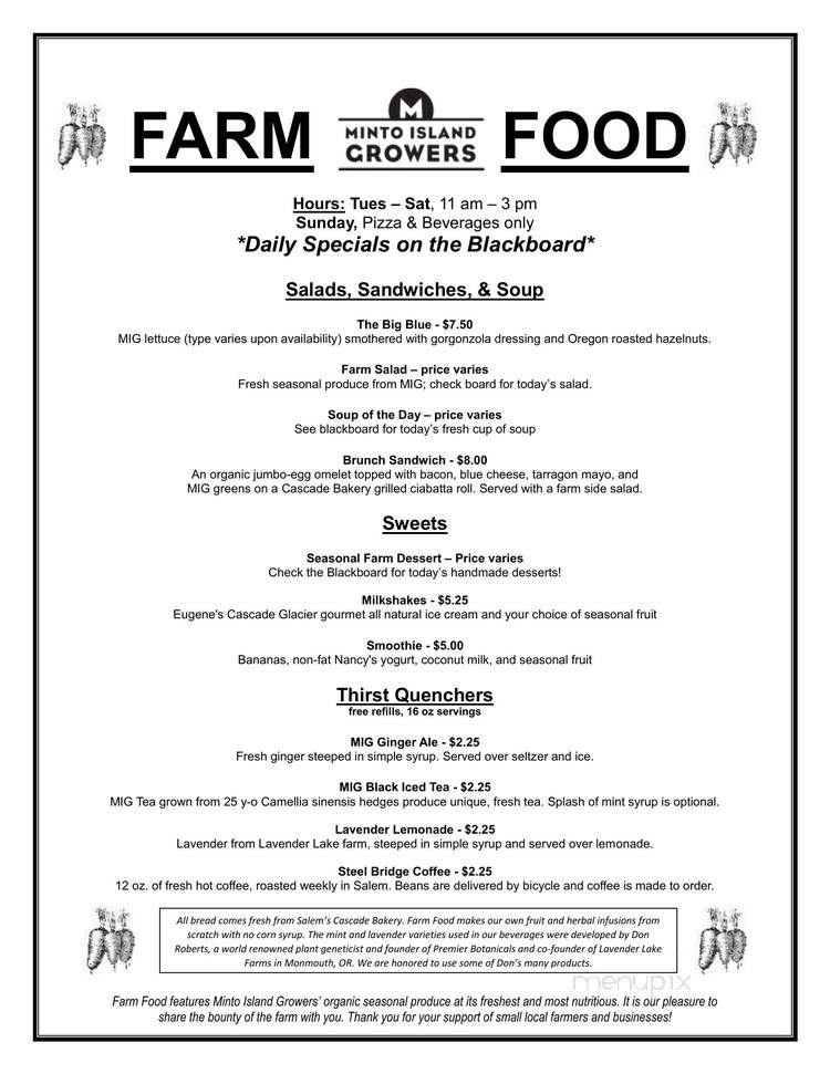 Minto Brown Island Food Cart - Salem, OR menu_pic