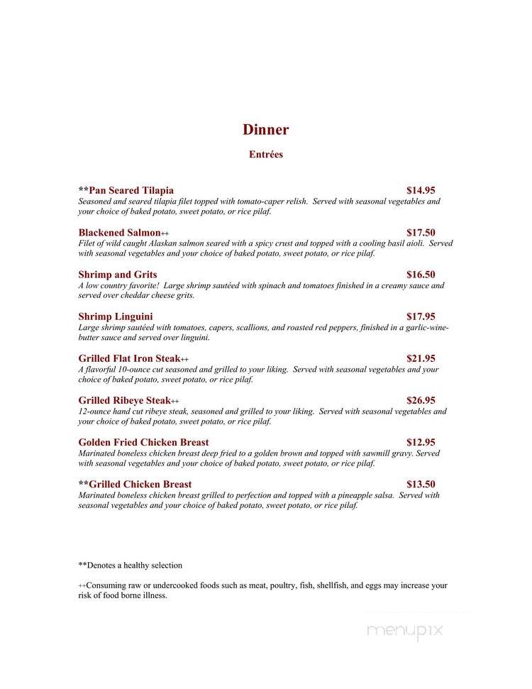 The American Grill: Hilton Garden Inn Savannah Mid... - Savannah, GA menu_pic