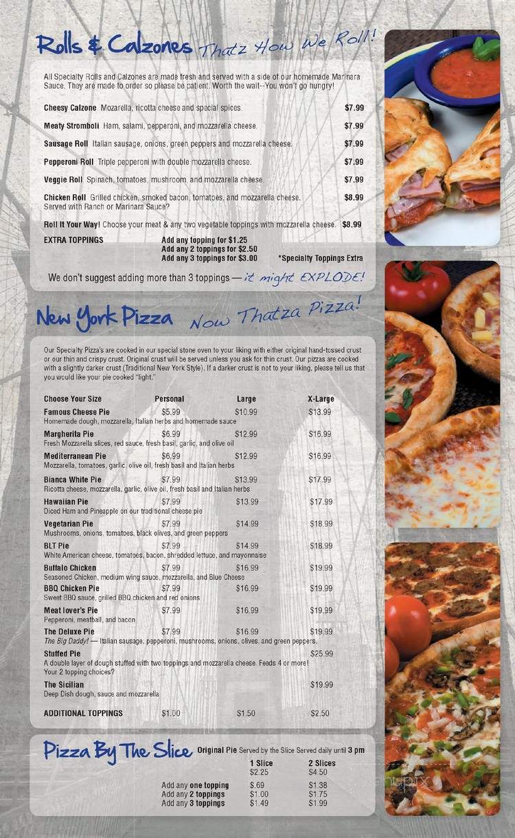 New York Pizza Company - St Augustine, FL menu_pic