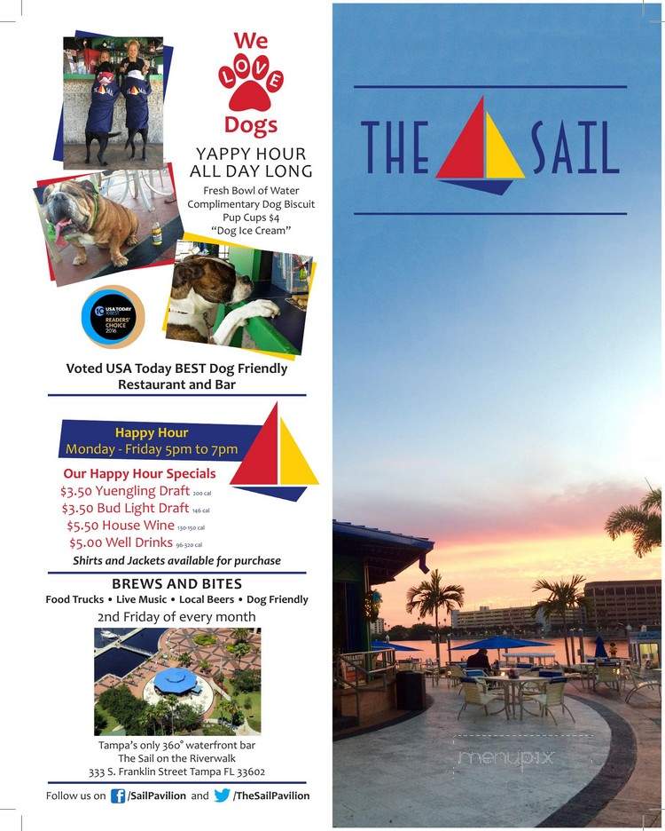 The Sail Pavilion - Tampa, FL menu_pic