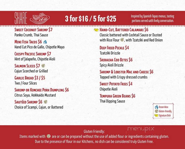 Joey's Seafood Restaurants - Red Deer, AB menu_pic