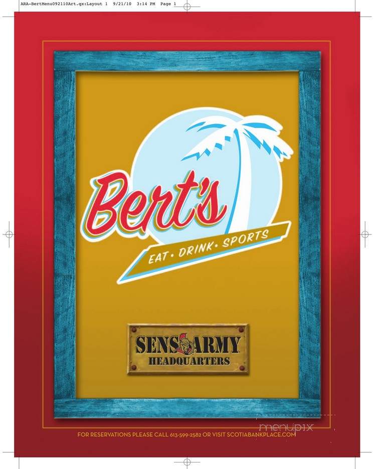 Bert's - Ottawa, ON menu_pic