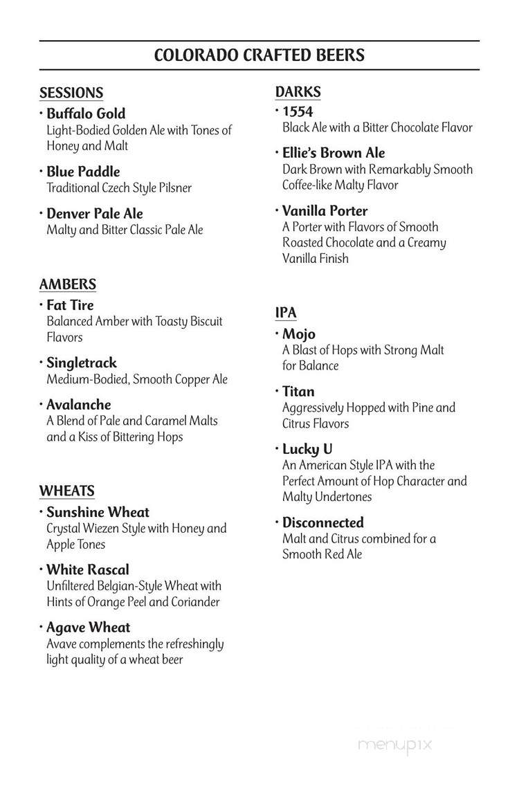 Meritage - Broomfield, CO menu_pic