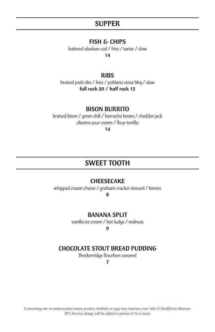 Meritage - Broomfield, CO menu_pic