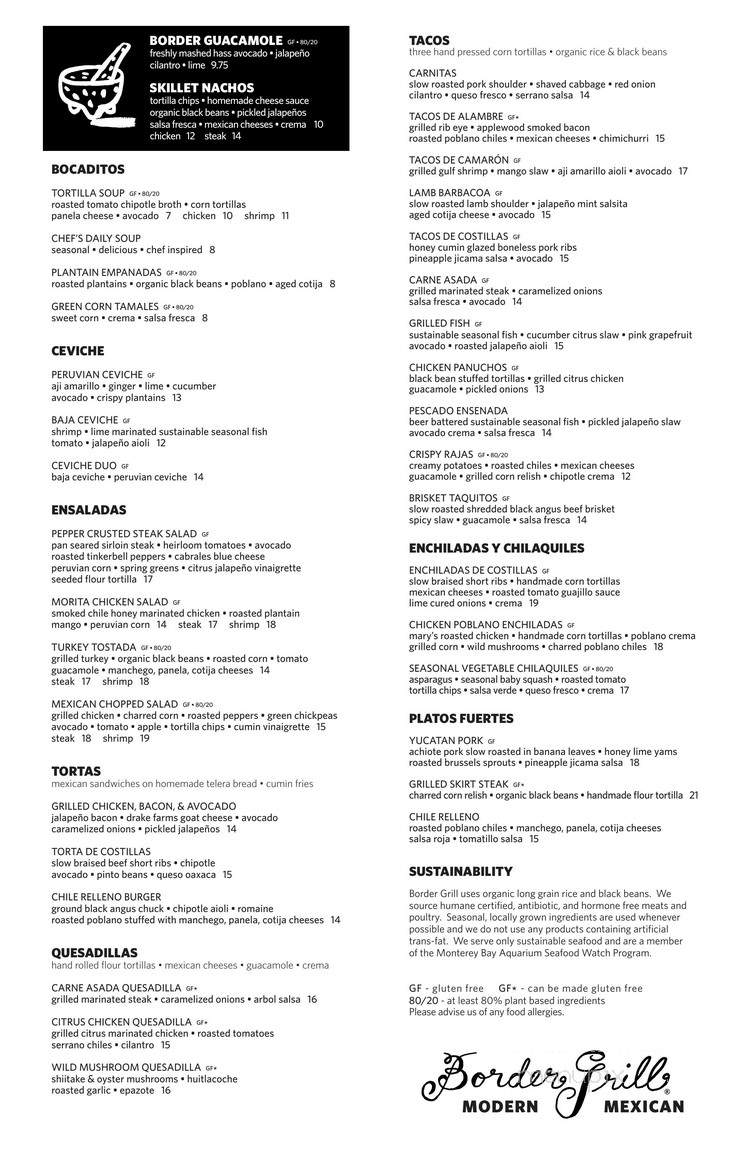 Border Grill Downtown LA - Los Angeles, CA menu_pic