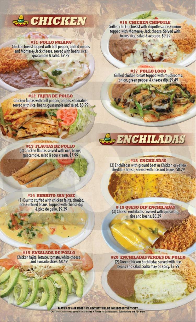 Casa Grande - Victoria, TX menu_pic