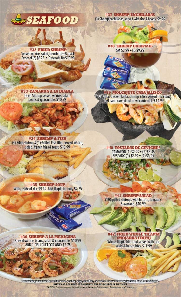 Casa Grande - Victoria, TX menu_pic