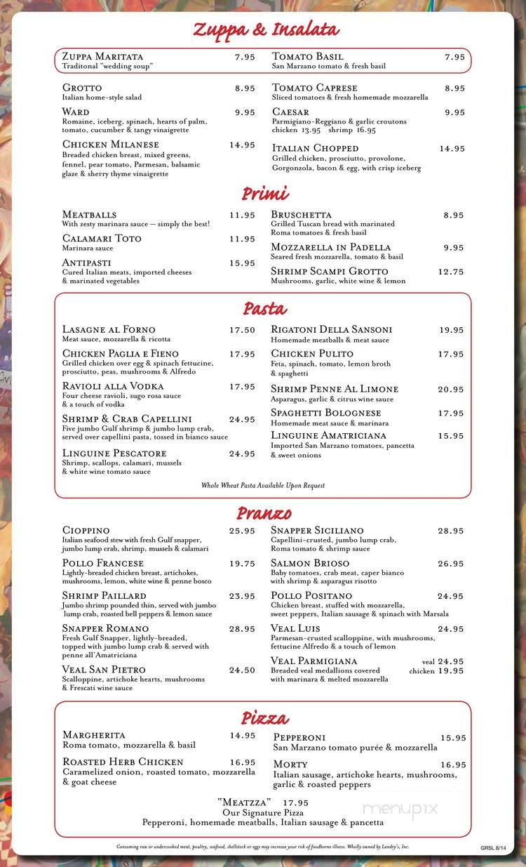 The Cafe - Galveston, TX menu_pic