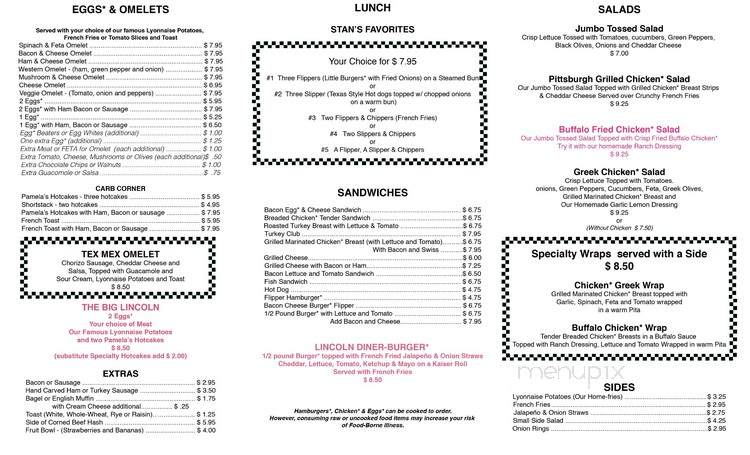 Pamela's P & G Diner - Pittsburgh, PA menu_pic