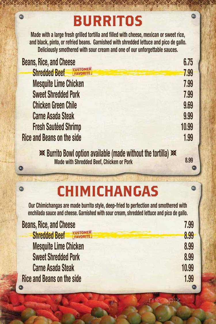 Bajio - Provo, UT menu_pic