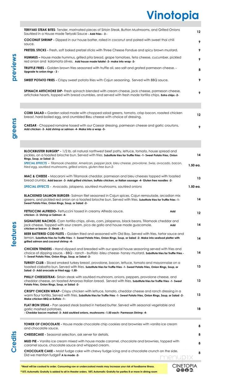 Vinotopia - Vancouver, WA menu_pic