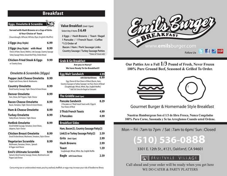 Emil's Burger and Breakfast - Oakland, CA