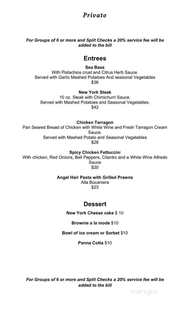 Hotel Amarano Burbank - Burbank, CA menu_pic