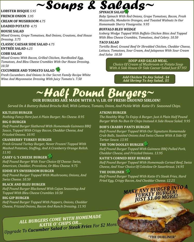 Katie O'Donnell's Irish Pub - Philadelphia, PA menu_pic