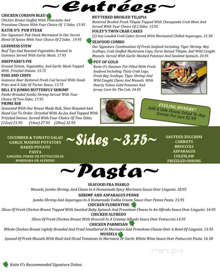Katie O'Donnell's Irish Pub - Philadelphia, PA menu_pic
