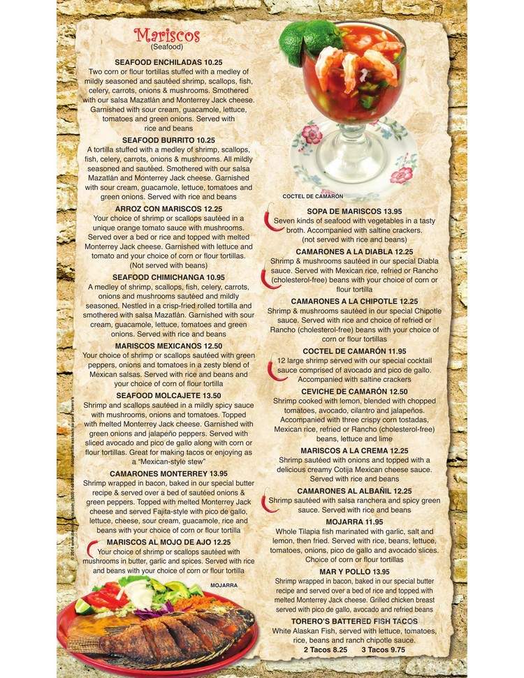Toreros Mexican Restaurant - Douglasville, GA menu_pic