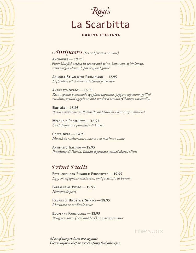 La Scarbitta Ristorante - Mamaroneck, NY menu_pic