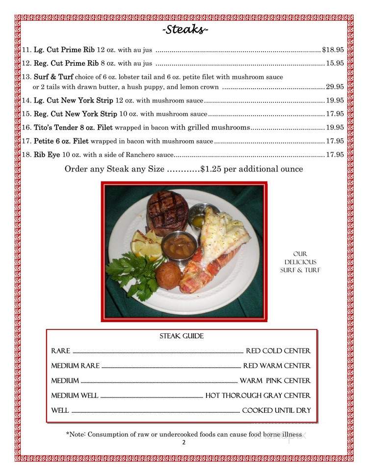 Corona Restaurant - Rogers, AR menu_pic