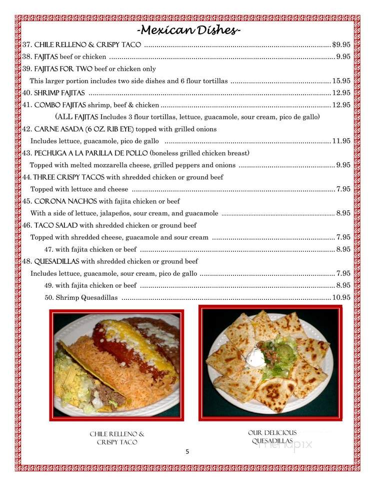 Corona Restaurant - Rogers, AR menu_pic