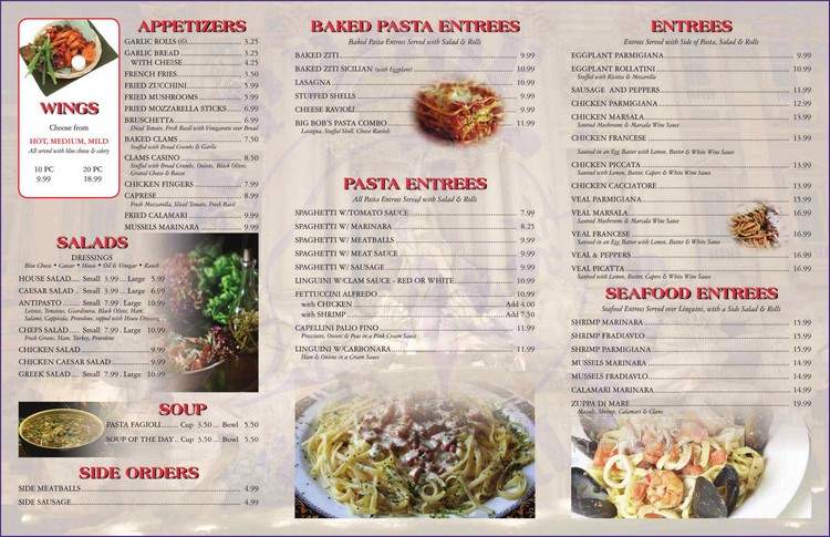 Big Bob's Restaurant and Pizza - Ocklawaha, FL menu_pic