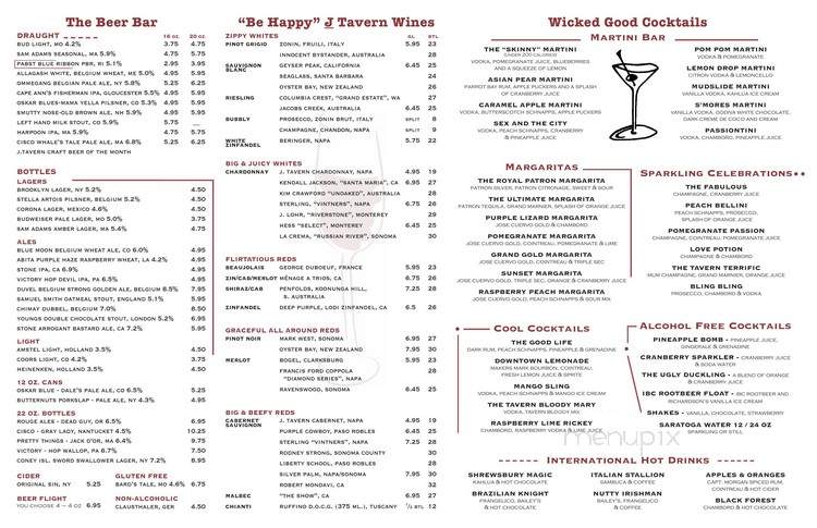 Jimmy's Tavern and Grill - Shrewsbury, MA menu_pic