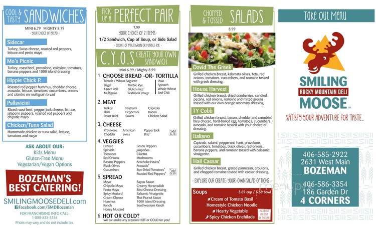 Smiling Moose Deli - Bozeman, Mt menu_pic