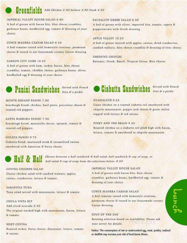 BeanBath Cafe - Bath, PA menu_pic