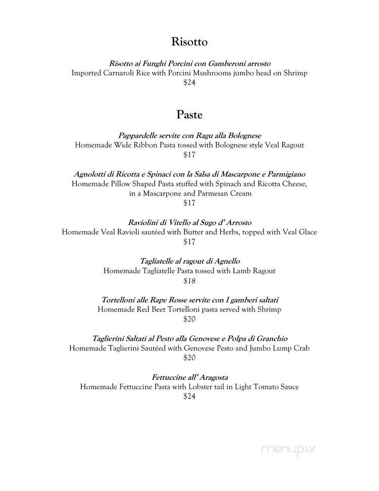 Alberto's on Fifth - Fine Italian Restaurant - Naples, FL menu_pic