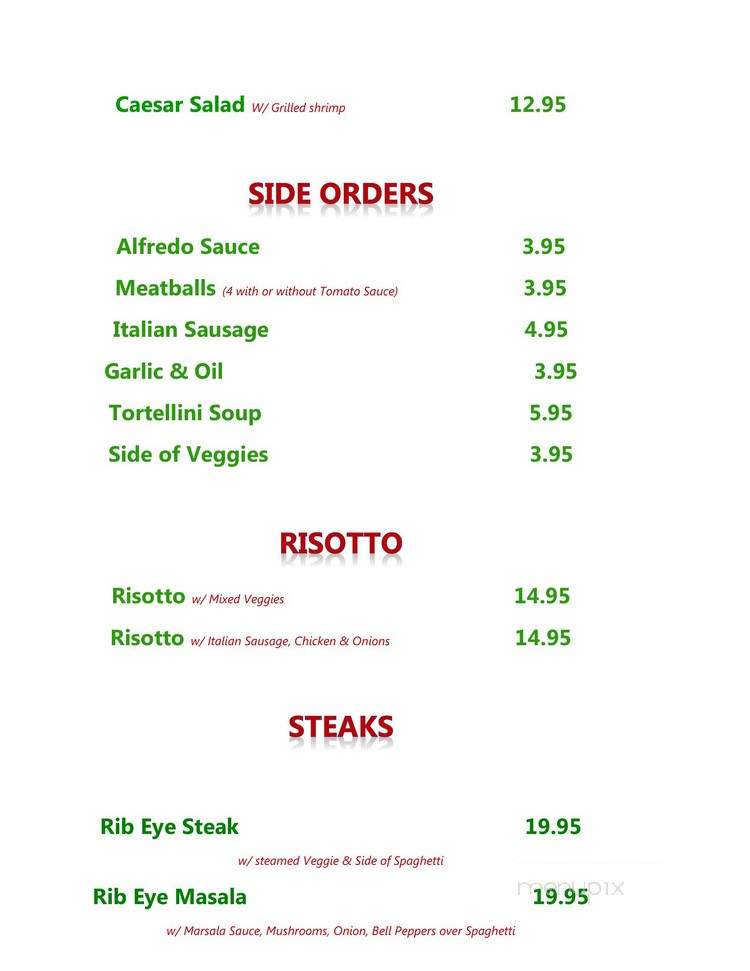 Napoli's Italian Restaurant - Bee Cave, TX menu_pic