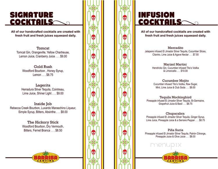Barriba Cantina - San Antonio, TX menu_pic